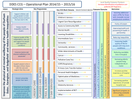 DDES CCG – Plan on a Page 2013/14