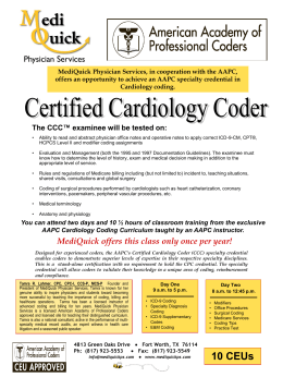 Certified Cardiology Coder (CCC)