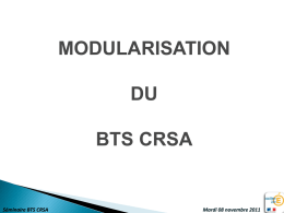 Modularisation BTS CRSA - Site Sti@ac