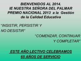 Pesentacion 2014pei - INSTITUCION EDUCATIVA NUESTRA
