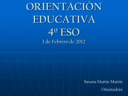Orientación 4º ESO - Colegio Divina Pastora, Toledo