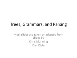 Grammar and Parsing