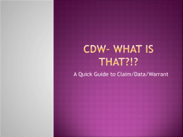 CDW– What is that?!?
