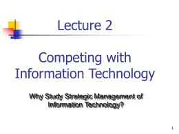 Strategic Management of Information Technology