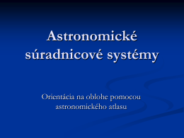 Astronomické súradnicové systémy
