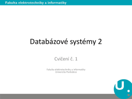 Databazove systemy II
