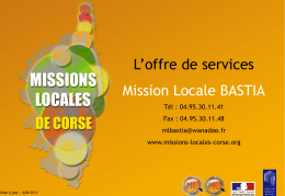OS Bastia - Mission Locale Corse