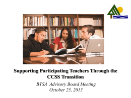 Transitioning ALL Teachers to the Common Core
