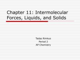 Ch 11 Intermolecular Forces