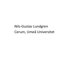 Nils Gustav Lundgrens presentation