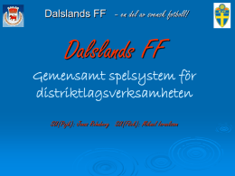 Gemensamt spelsystem DFF -13 (PowerPoint