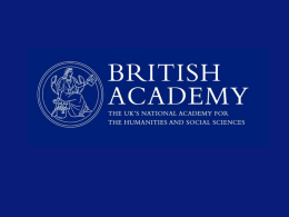 British Academy Visit Presentation