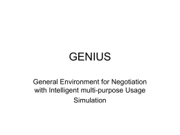 GENIUS - the Interactive Intelligence Group