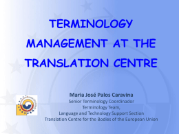 CDT-PALOS - Translation Centre for the Bodies of the European