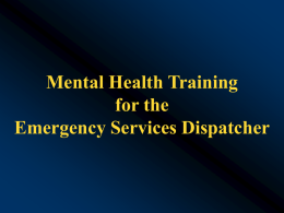 27. Crisis Intervention Training (CIT)/Mental Health Code