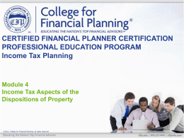 4–4 - College for Financial Planning