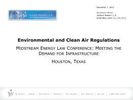 Environmental and Clean Air Regulations