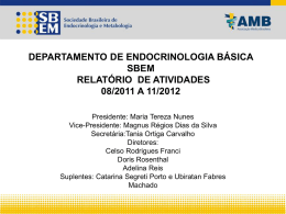 Slide 1 - Sociedade Brasileira de Endocrinologia e Metabologia