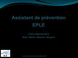 Diapositive 1 - Académie d`Orléans