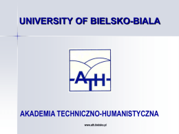 UNIVERSITY OF BIELSKO