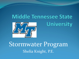powerpoint-stormwater - Middle Tennessee State University