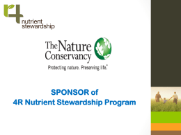 4R Nutrient Stewardship Presentation for Cattleman