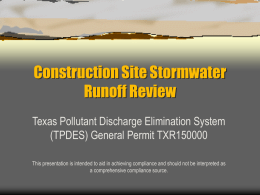 Construction Site Stormwater Runoff Review