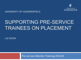 Preservice Mentor Training 201415