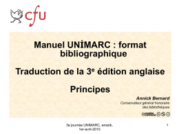 BERNARD Annick - Comité Français UNIMARC
