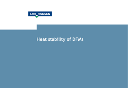 Heat stability of DFMs