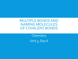 Naming Molecules of Covalent Bonds
