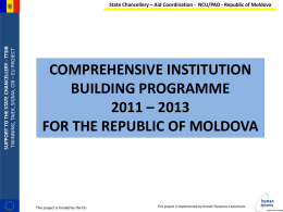 Presentation on CIB in Moldova
