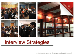 Presentation: Interview Strategies from the Career Center