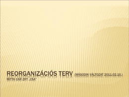 Reorganizációs terv 2010-2011 - TM