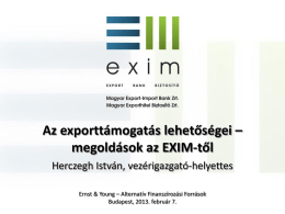 EXIM Herczegh István előadása Ernst&Young 2013.02.07