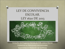 LEY DE CONVIVENCIA ESCOLAR 1620