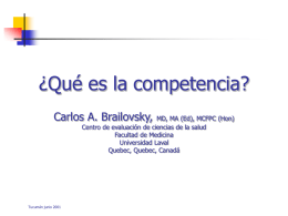 Brailovsky C. Evaluación de competencias. 2001.