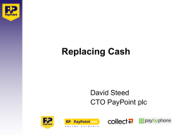 David Steed, PayPoint, UK