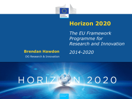 Annex 2 - Horizon 2020 presentation