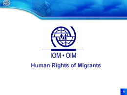 Migration Policy and Human Rights
