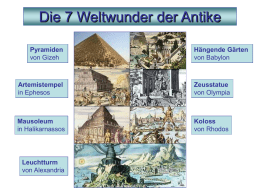 Die 7 Weltwunder der Antike - Schulen