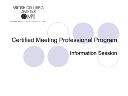 Certified Meeting Professional Program