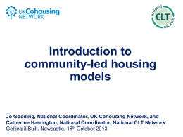 What is community-led housing?