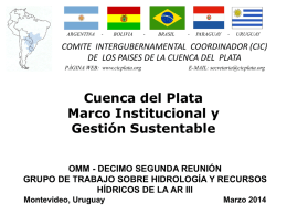 Cuenca del Plata Marco Institucional y Gestión Sustentable