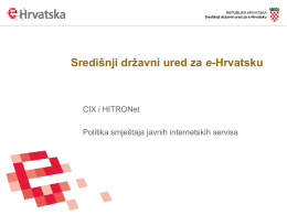 HITRONet računalno komunikacijska mreža tijela državne - CiX-a