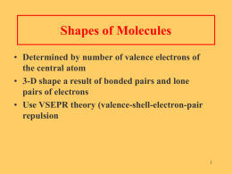 3-D Shapes of Molecules