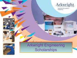 Slide 1 - Arkwright Scholarships Trust