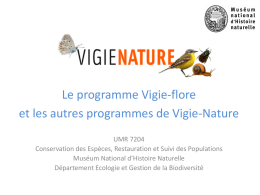 ppt - Vigie Nature - Muséum national d`Histoire naturelle