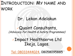 STAYING HEALTHY, STAYING FIT FOR BUSINESS
