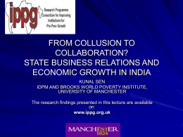 From collusion to collaboration? State business relations and